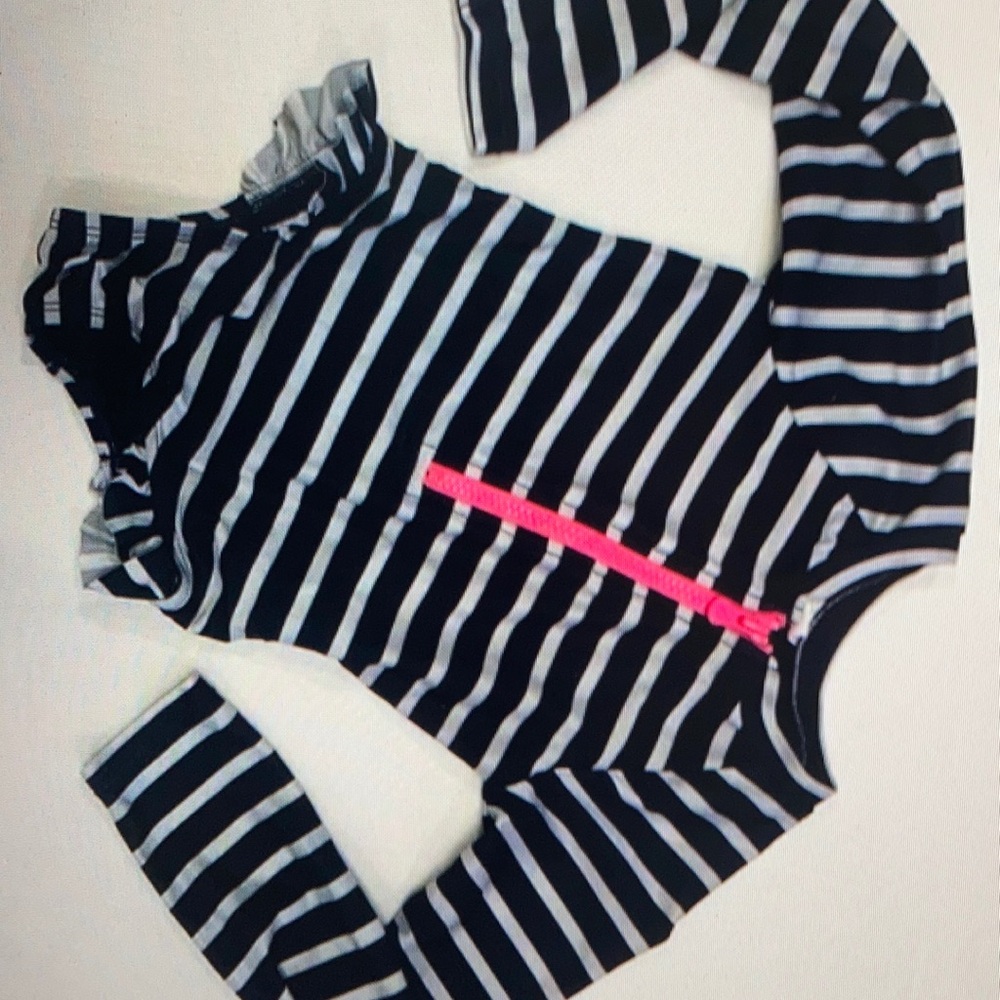 Long sleeve striped one piece